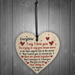 I Love You Plaque Heart Special Anniversary Valentines Day Gift