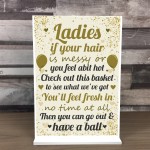 Ladies Toiletries Sign Wedding Table Decoration Standing Plaque 