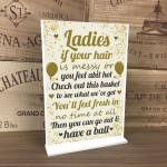 Ladies Toiletries Sign Wedding Table Decoration Standing Plaque 