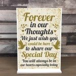 Wedding Memory Memorial Table Decoration Standing Plaque