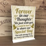 Wedding Memory Memorial Table Decoration Standing Plaque