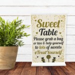 Sweet Table Wedding Table Decoration Standing Plaque Party