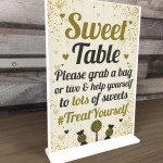 Sweet Table Wedding Table Decoration Standing Plaque Party