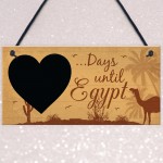 Chalkboard Holiday Countdown To EGYPT Novelty Holiday Travel