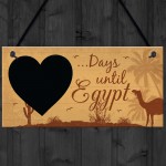 Chalkboard Holiday Countdown To EGYPT Novelty Holiday Travel