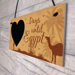 Chalkboard Holiday Countdown To EGYPT Novelty Holiday Travel