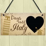 Chalkboard Holiday Countdown To ITALY Novelty Holiday Sign Gifts