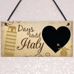 Chalkboard Holiday Countdown To ITALY Novelty Holiday Sign Gifts