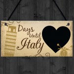 Chalkboard Holiday Countdown To ITALY Novelty Holiday Sign Gifts