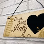 Chalkboard Holiday Countdown To ITALY Novelty Holiday Sign Gifts