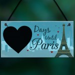 Chalkboard Holiday Countdown To PARIS Hanging Holiday Sign Gifts