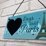 Chalkboard Holiday Countdown To PARIS Hanging Holiday Sign Gifts