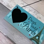 Chalkboard Holiday Countdown To PARIS Hanging Holiday Sign Gifts