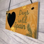 Chalkboard Holiday Countdown To SPAIN Novelty Plaque Sign Gift