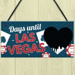 Chalkboard Holiday Countdown To LAS VEGAS America USA Plaque