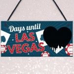 Chalkboard Holiday Countdown To LAS VEGAS America USA Plaque