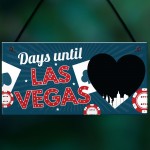 Chalkboard Holiday Countdown To LAS VEGAS America USA Plaque