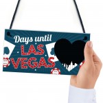 Chalkboard Holiday Countdown To LAS VEGAS America USA Plaque