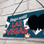 Chalkboard Holiday Countdown To LAS VEGAS America USA Plaque