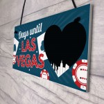 Chalkboard Holiday Countdown To LAS VEGAS America USA Plaque