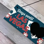 Chalkboard Holiday Countdown To LAS VEGAS America USA Plaque