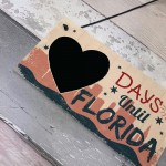 Chalkboard Holiday Countdown To FLORIDA America USA Hanging Sign