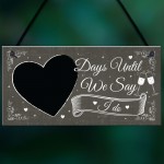 CHALKBOARD Days Until Wedding Decoration Hanging Plaque Decor
