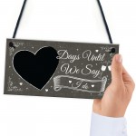 CHALKBOARD Days Until Wedding Decoration Hanging Plaque Decor