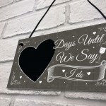 CHALKBOARD Days Until Wedding Decoration Hanging Plaque Decor