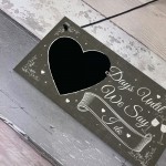 CHALKBOARD Days Until Wedding Decoration Hanging Plaque Decor