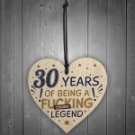 30th Birthday Gifts For Women Men Friend Wood Heart Decorations 