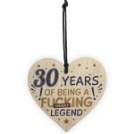 30th Birthday Gifts For Women Men Friend Wood Heart Decorations 