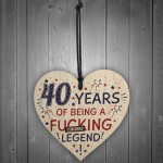 40th Birthday Gifts For Women Men Friend Wood Heart Decorations