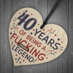 40th Birthday Gifts For Women Men Friend Wood Heart Decorations