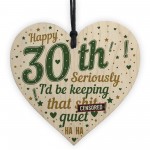 30th Birthday Gifts Best Friend Brother Wood Heart 30th Birthday