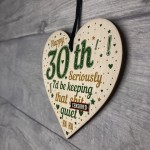 30th Birthday Gifts Best Friend Brother Wood Heart 30th Birthday