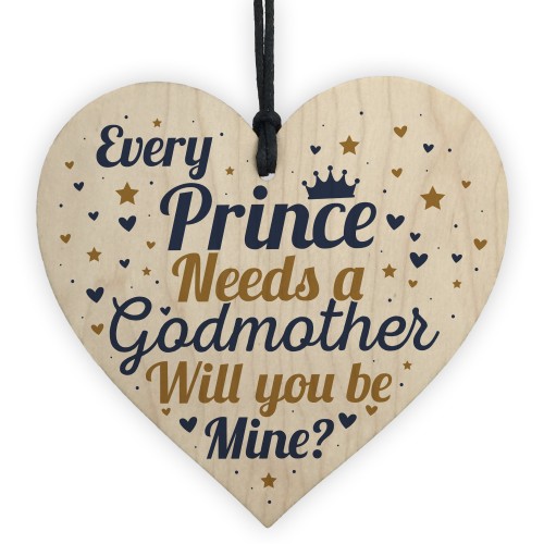 Birthday Christening Godmother Gift Heart Godmother Request Card