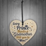 Birthday Christening Godmother Gift Heart Godmother Request Card