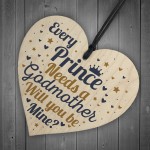Birthday Christening Godmother Gift Heart Godmother Request Card