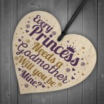 Will You Be My Godmother Plaque Godmother Wood Heart Request