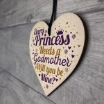 Will You Be My Godmother Plaque Godmother Wood Heart Request