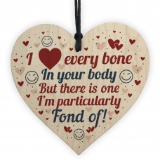 Rude Valentines Gift For Boyfriend Husband Wood Heart Funny Gift