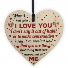 Handmade Wooden Heart Plaque Gift Perfect For Your Boyfriend