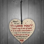 Handmade Wooden Heart Plaque Gift Perfect For Your Boyfriend