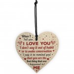 Handmade Wooden Heart Plaque Gift Perfect For Your Boyfriend