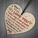 Handmade Wooden Heart Plaque Gift Perfect For Your Boyfriend