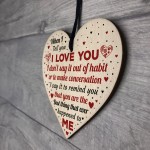 Handmade Wooden Heart Plaque Gift Perfect For Your Boyfriend