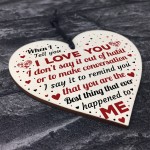 Handmade Wooden Heart Plaque Gift Perfect For Your Boyfriend