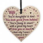 Wife Anniversary Cards Heart Wife Birthday Card Gift THANK YOU