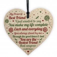 Friendship Gifts Friendship Plaque Wooden Heart Thank You Gift 
